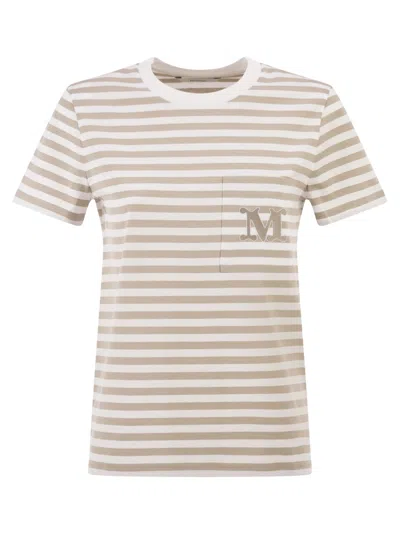 Max Mara Maxmara Mxmobili Striped Jersey T Shirt In Multi