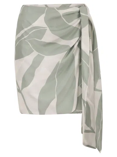 Max Mara Maxmara Mxmstrano - Printed Pure Silk Wrap Skirt In Multi