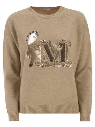 Max Mara Maxmara Mxmterra Oversized Wool And Cashmere Jumper In Brown