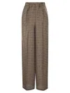 Max Mara Elasticated Patterned Trousers In Brown