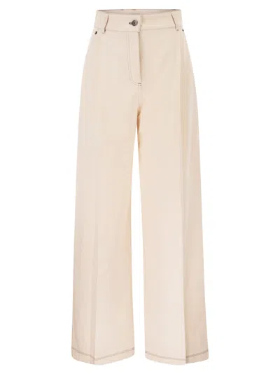 Max Mara Mxpetereo - 5-pocket Trousers In Denim-effect Jersey In Black