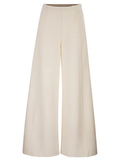 Max Mara Maxmara Mxpnigella Scuba Jersey Trousers In Neutral