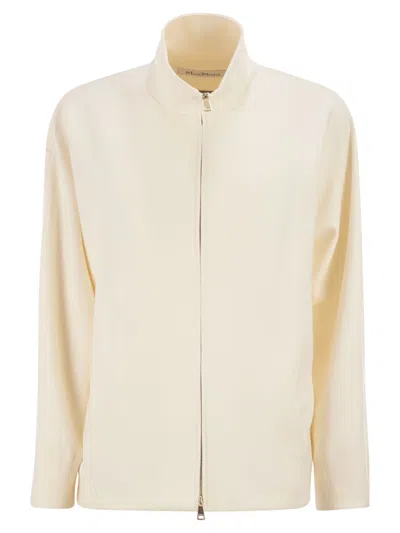 Max Mara Mxppala - Scuba Jersey Jacket In Neutral