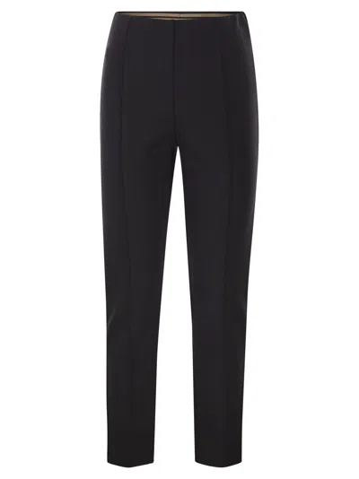 Max Mara Maxmara Mxppergola Slim Fit Trousers In Black