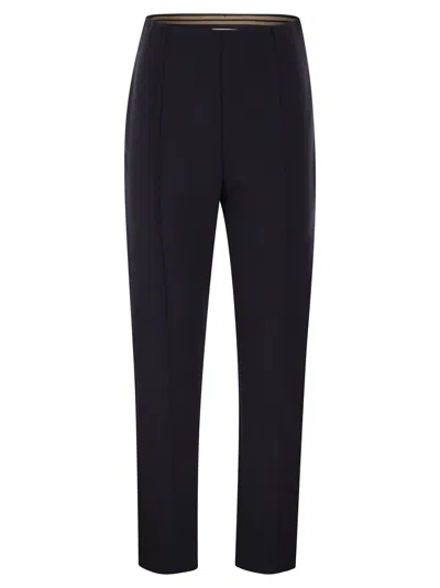 Max Mara Maxmara Mxppergola Slim Fit Trousers In Blue