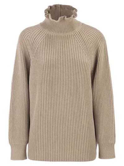 Max Mara Maxmara Mxscamino Oversized Cotton Cord Jersey In Brown