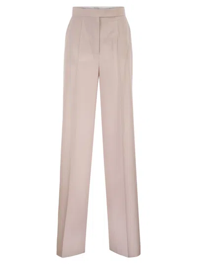Max Mara Maxmara Pantalone Mxmgirone Beige Rosa In Gray