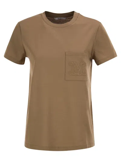 Max Mara Maxmara Papaia Cotton Jersey T Shirt In Brown