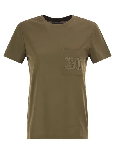 Max Mara Maxmara Papaia Cotton Jersey T Shirt In Brown