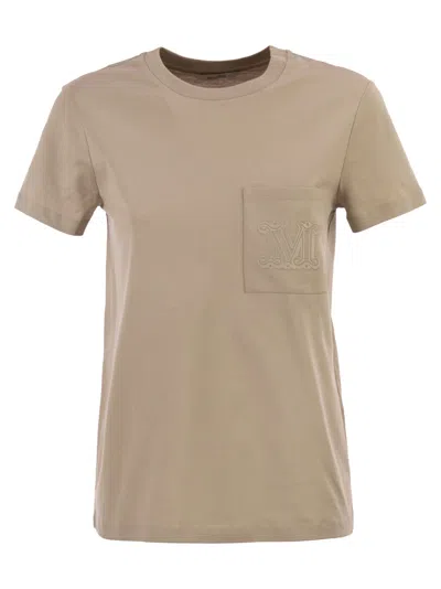 Max Mara Maxmara Papaia Cotton Jersey T Shirt In Neutral