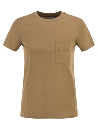 Max Mara Maxmara Papaia Cotton Jersey T Shirt In Brown