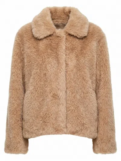 Max Mara Maxmara `s Faux-fur Jacket In Brown