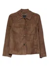Max Mara `maxmara S` Leather Jacket In Brown