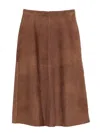 Max Mara `maxmara S` Leather Skirt