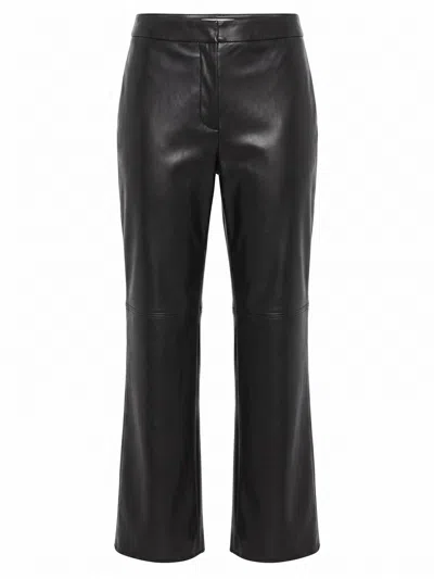 Max Mara Maxmara `s Leather-look Pants In Black
