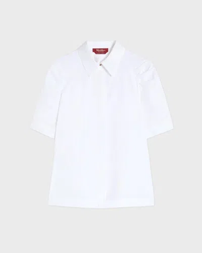 Max Mara Maxmara Shirt Cotton Poplin Optical In White