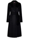 Max Mara Manuela Camel Hair Coat In Blue