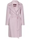Max Mara Wool, Silk And Cashmere Coat In Pink