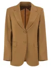 Max Mara Studio Mstassenzi Single-breasted Jacket In Brown