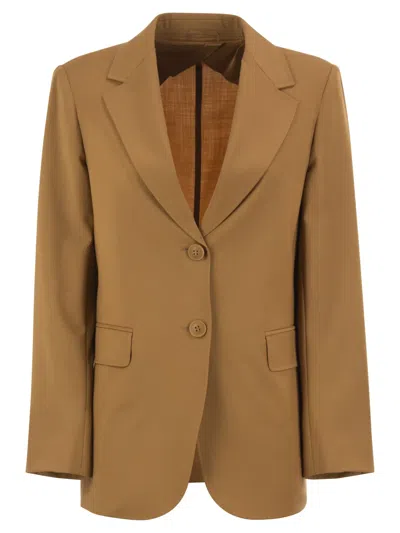 MAX MARA MAXMARA STUDIO MSTASSENZI – PURE VIRGIN WOOL SINGLE-BREASTED BLAZER