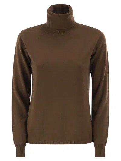 Max Mara Maxmara Studio Msteducata - Wool And Cashmere Roll-neck Jumper In Multi