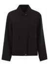 Max Mara Studio Boxy Fit Jacket In Black