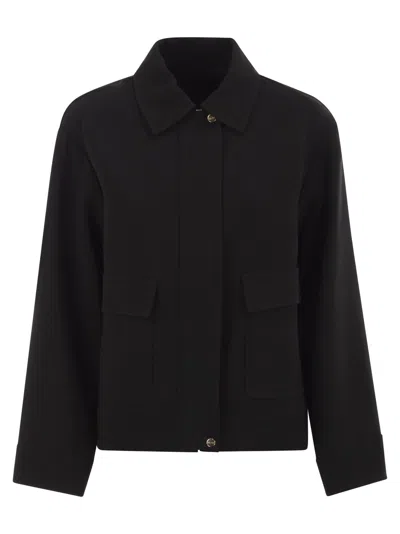 MAX MARA MAXMARA STUDIO MSTSAUNA - BOXY TRIACETATE JACKET WITH PATCH POCKETS