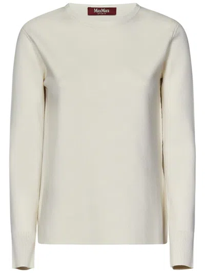 Max Mara Maxmara Studio Poker Sweater In Beige