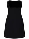 Max Mara Short 'trani' Dress With Velvet Insert In Black