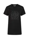 Max Mara Embellished Round Neck Top With Graphic Detail In Black