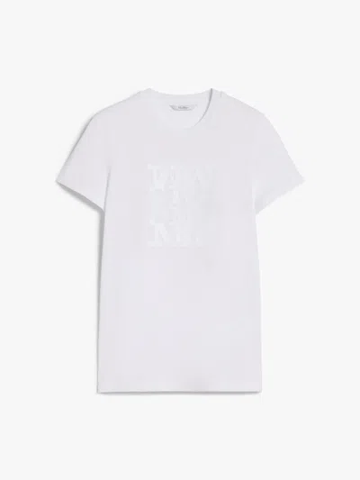 Max Mara Park Logo Jersey T-shirt In White