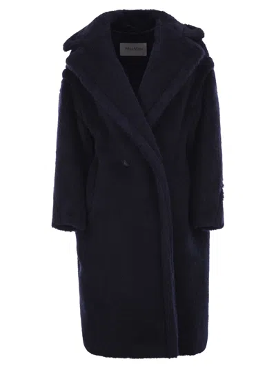 Max Mara Maxmara Tedgirl Teddy Bear Icon Coat In Alpaca And Wool In Blue