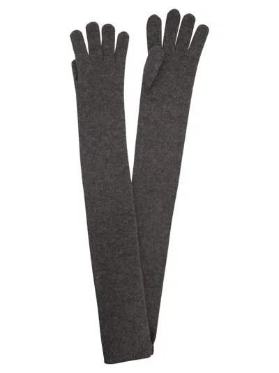 Max Mara Maxmara Timor - Cashmere Long Gloves In Pattern