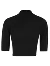 Max Mara High-neck Short-sleeved Knitwear In Black