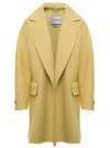 Max Mara Maxmara Womans Beira Wool Blend Yellow Coat In Yellow