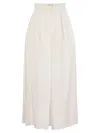 Max Mara Alcade1234 Wide Gabardine Skirt In White