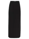 Max Mara Alce Viscose Crepe Skirt In Black