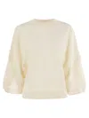 Max Mara Oversized Wool And Cashmere Sweater In White