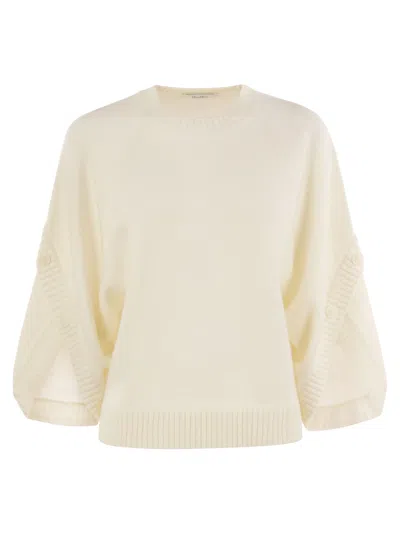 Max Mara Oversized Wool And Cashmere Sweater In White