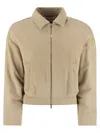 Max Mara Collared Sweatshirt With Front Pockets And Long Sleeves In Multi