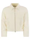 Max Mara Argenta - Cropped Silk And Cotton Sweatshirt In White