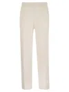 Max Mara Arno Viscose And Wool Trousers In Neutral