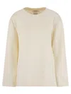 Max Mara Maxmara Women Berma - Silk And Cotton Sweatshirt In White