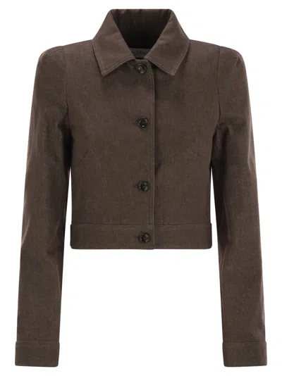 MAX MARA MAXMARA WOMEN CARPA - DENIM-EFFECT CROP JACKET