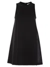 Max Mara Maxmara Women Didone - Technical Mesh Flare Dress In Black