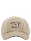 Max Mara Beige Logo Baseball Hat In White