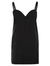 Max Mara Maxmara Women Elam - Pinstripe Wool Cloth Dress In Black