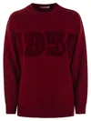 Max Mara Fido - Monogram Pullover In Wool And Cashmere In Red