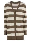 Max Mara Fiemme Striped Knit Cardigan