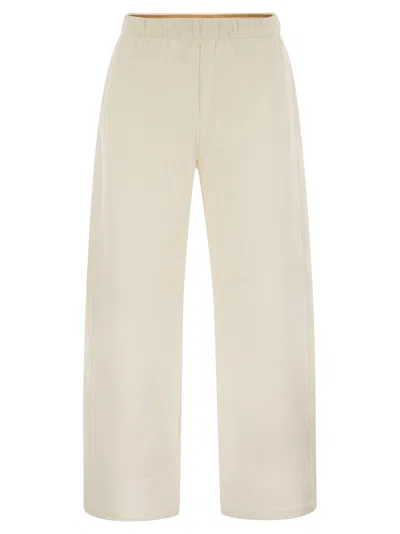 Max Mara Maxmara Women Filovia - Silk And Cotton Fleece Trousers In White
